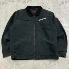 Snap-on コーデュロイ襟 デトロイトジャケット 古着 ブラック 黒 L