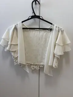 ホワイト フリル レース ボレロ