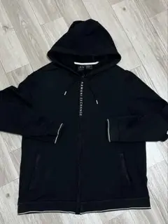 Armani Exchange ブラック フードパーカー