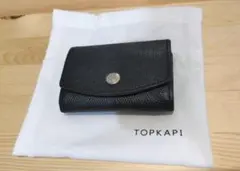 TOPKAPI 黒 レザー 三つ折り財布
