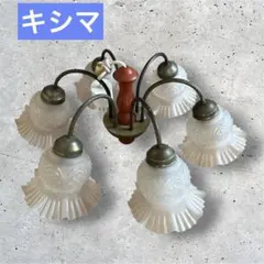 アンティーク調 4灯シャンデリア アクリルシェード - メルカリ