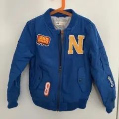H&M キッズ ブルゾン ジャケット ブルー 128cm