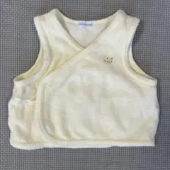 ミキハウス ベビーベスト 50-70cm 無撚糸 イエロー 新生児