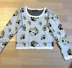 RIVEDA 花柄ニット レディース Fサイズ ホワイト 春秋冬