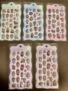 LABUBUラブブ BONBON DROP ボンボンドロップシール 5枚セット