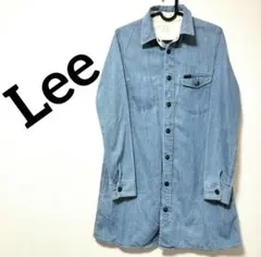 Leeリー　デニムシャツワンピース ライトブルーMサイズ