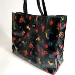 未使用　FEILER/フェイラー　ハイジ柄 トートバッグ ブラック 花柄