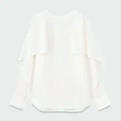 新品タグ付き PLST プラステ シアーケープブラウス Sのサムネイル