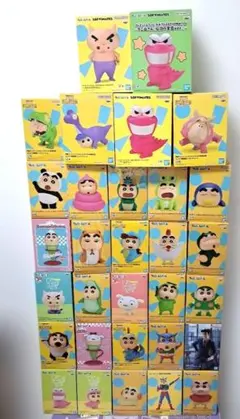 【新品未開封】クレヨンしんちゃん ソフビフィギュア 34体セットまとめ売り