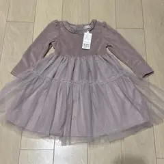 petit main 110cm ベロアチュールワンピース