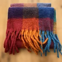 チェック柄マフラー 多色