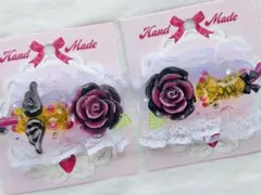 7 ハンドメイド ホイップデコ レジン ヘアピン ハロウィン
