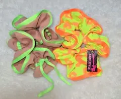 新品未使用☆蛍光色シュシュ　２個セット