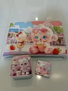 スカルパンダ　ジュエリーボックス　手鏡　座布団セット