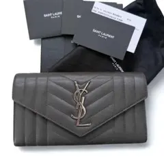 SAINT LAURENT サンローラン 二つ折り 長財布 カレッジ 付属品完備