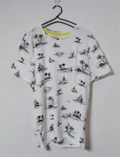 TOMMY HILFIGER トミー 総柄 プリント パイル 半袖 Tシャツ