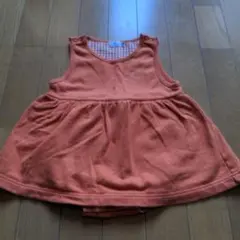 KUMIKYOKU オレンジ ノースリーブ ワンピース 80-90cm