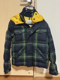 【値下げ】MONCLER モンクレール　チェック柄 ダウンジャケット フード付き