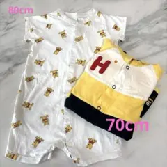 半袖ロンパース　２枚セット