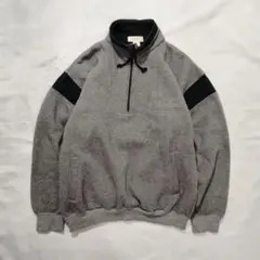 ストリート ハーフジップパーカー バイカラー トレーナー アメカジ