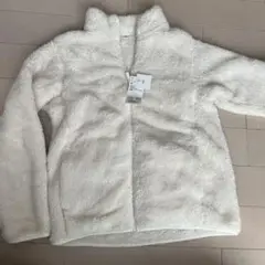 値下げ　UNIQLO KIDS フリースジャケット 150サイズ オフホワイト