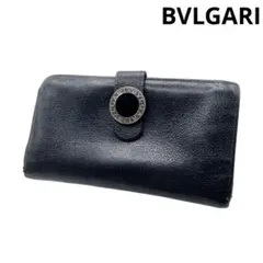 【BVLGARI】 ブルガリ　ロググリップ 長財布 ブラック レザー　ウォレットのサムネイル