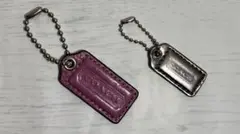 COACH チャーム 2点セット パープル シルバー