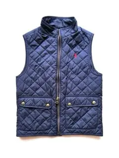 POLO RALPH LAUREN キルティングベスト ネイビー薄手ジップ120