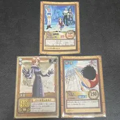 【希少】ONE PIECE 旧 カードダス 3枚セット ルフィ ナミ レトロ