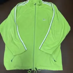adidas フリースジャケット ライムグリーン