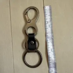 レザー キーホルダー キーリング 블랙