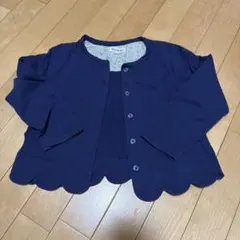 女の子 120 ネイビー カーディガン