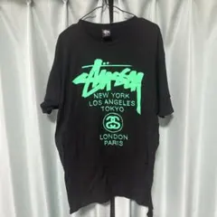 Stüssy ブラック Tシャツ LARGE