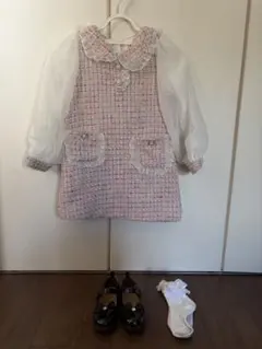 ange coco ツイードワンピース 120