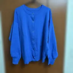 ⭐︎AQUA LEAF⭐︎青 ボタン付き長袖カーディガンのサムネイル