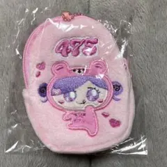 475 しなクマ 刺繍ポーチ ピンク しなこ