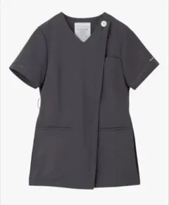 ジェラートピケ&クラシコ　プルオーバースクラブ　ナース服　チャコールグレイ　М
