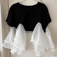 神戸レタス　オーガンジードッキングペプラムTシャツのサムネイル