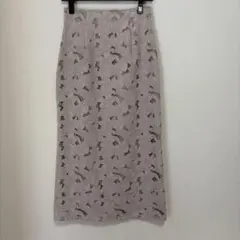 natural beauty basic 花柄タイトスカート