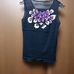VIVIENNE TAM ノースリーブ&スカートセットアップ 刺繍 黒 - メルカリ
