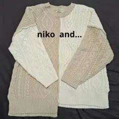 niko and... Misayo プロデュース　バイカラーニットセーター