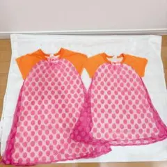 FORTY ONE ドット柄 半袖 ワンピース110cm 130㎝ 2枚セットのサムネイル