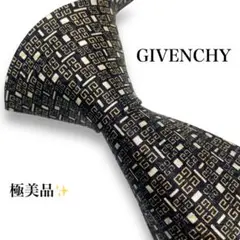 【ほぼ未使用】　ジバンシー　ブランド　ネクタイ　4G ロゴ　　ブラック　黒
