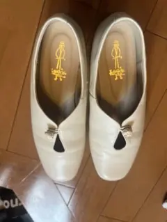 あしながおじさんレザー オープントゥ シューズ