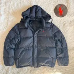 ポニー刺繍✨ ポロラルフローレン フード付きダウンジャケット 2way Lサイズ