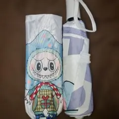 LABUBU 折りたたみ傘 ブルー 傘