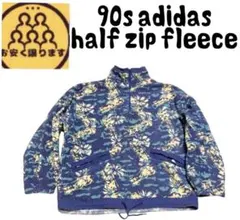 90s アディダス　ハーフジップ　フリース　ジャケット　古着　プルオーバー