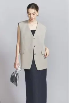UNITED ARROWS ツイル カラーレス ベスト S
