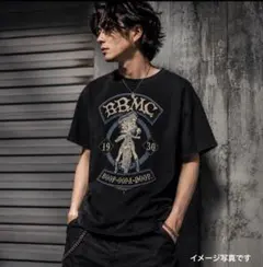 BETTY BOOP ベティブープ バイカー Tシャツ XL フェード 黒