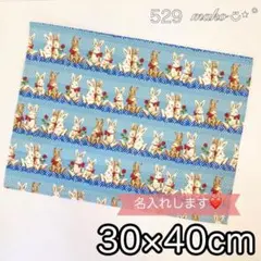 529 うさぎ　ツイン　花　ランチョンマット　30×40 ランチマット　2